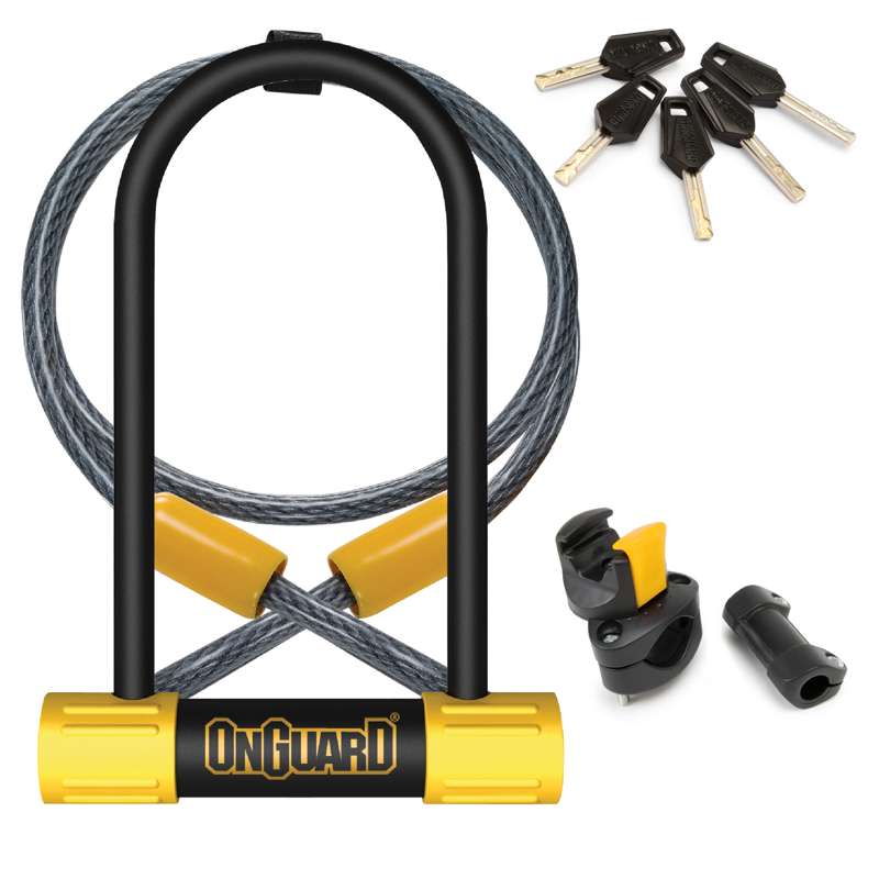 OnGuard Bulldog Medium DT 89mm x 175mm 3.5'' x 6.9'' w/ 10mm x 120 cm 10mm x 4' Cable