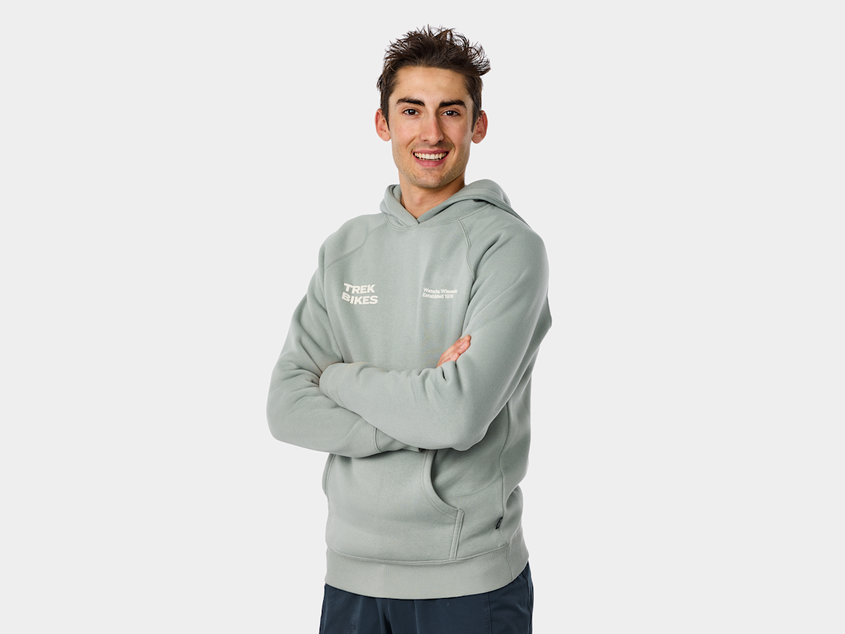Shirt Trek Right Stacked Hoodie Sage Grey