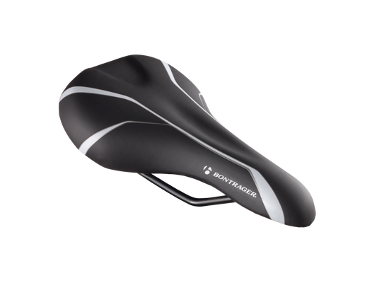 Saddle Bontrager Comfort Kids Vinyl Steel Rails Black