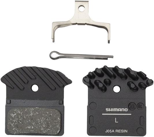 Shimano J05A-RF Disc Brake Pad and Spring - Resin Compound Finned Aluminum Back Plate