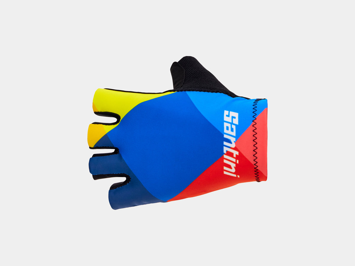Glove Santini Trek Team Medium Blue/Yellow (Older Style)