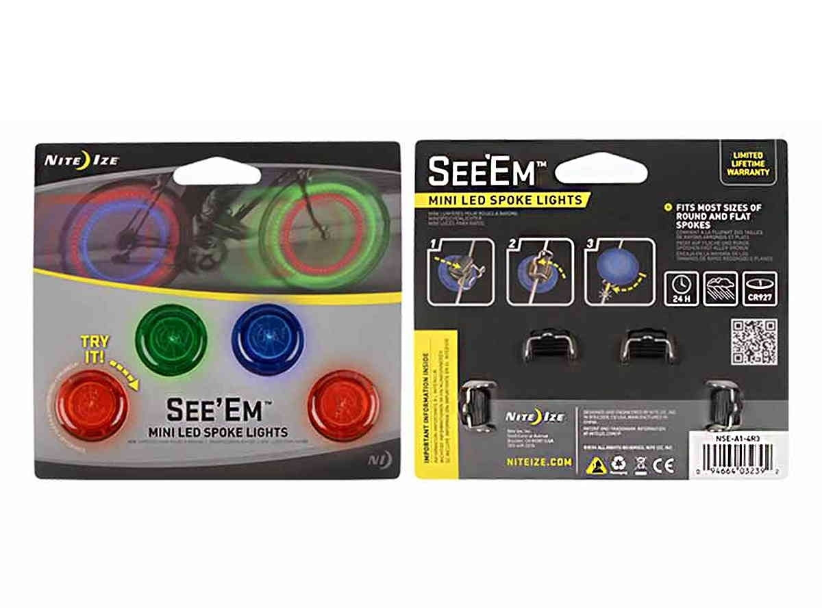 Light Nite Ize See'em Spoke Lights Assorted 4Pack