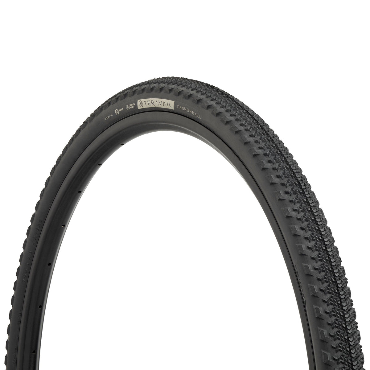Teravail Cannonball Tire - 700 x 47 Tubeless Folding Black Light and Supple